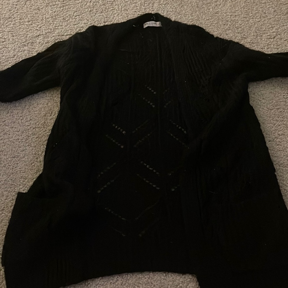 black cardigan